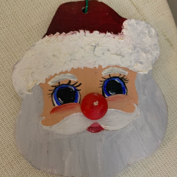 Lot of 8 Vintage Christmas Handmade Ornaments snowman snowflake santa penguin - Picture 9 of 10